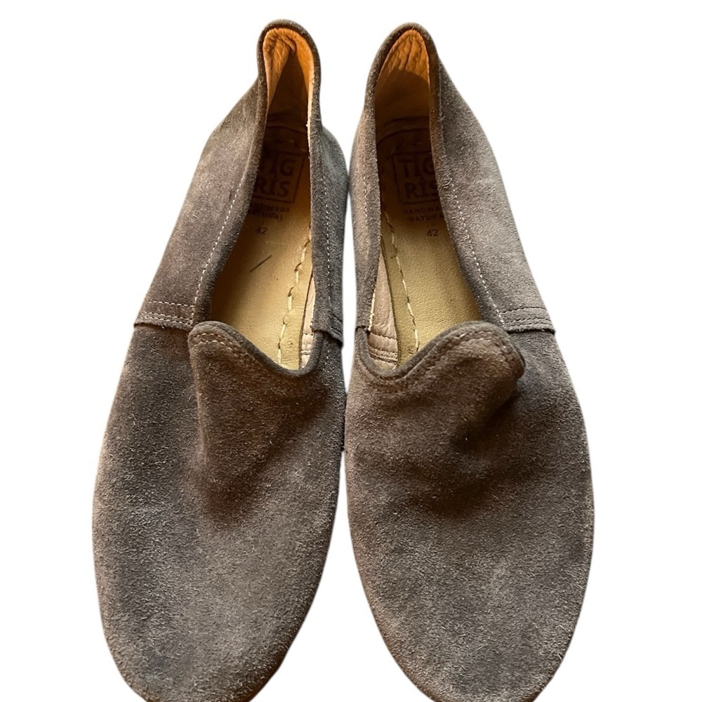 Tigris Men's Gray Suede Slip-On Shoes, size 42